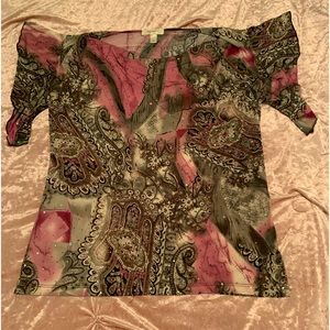 Cute colorful Dress Barn top